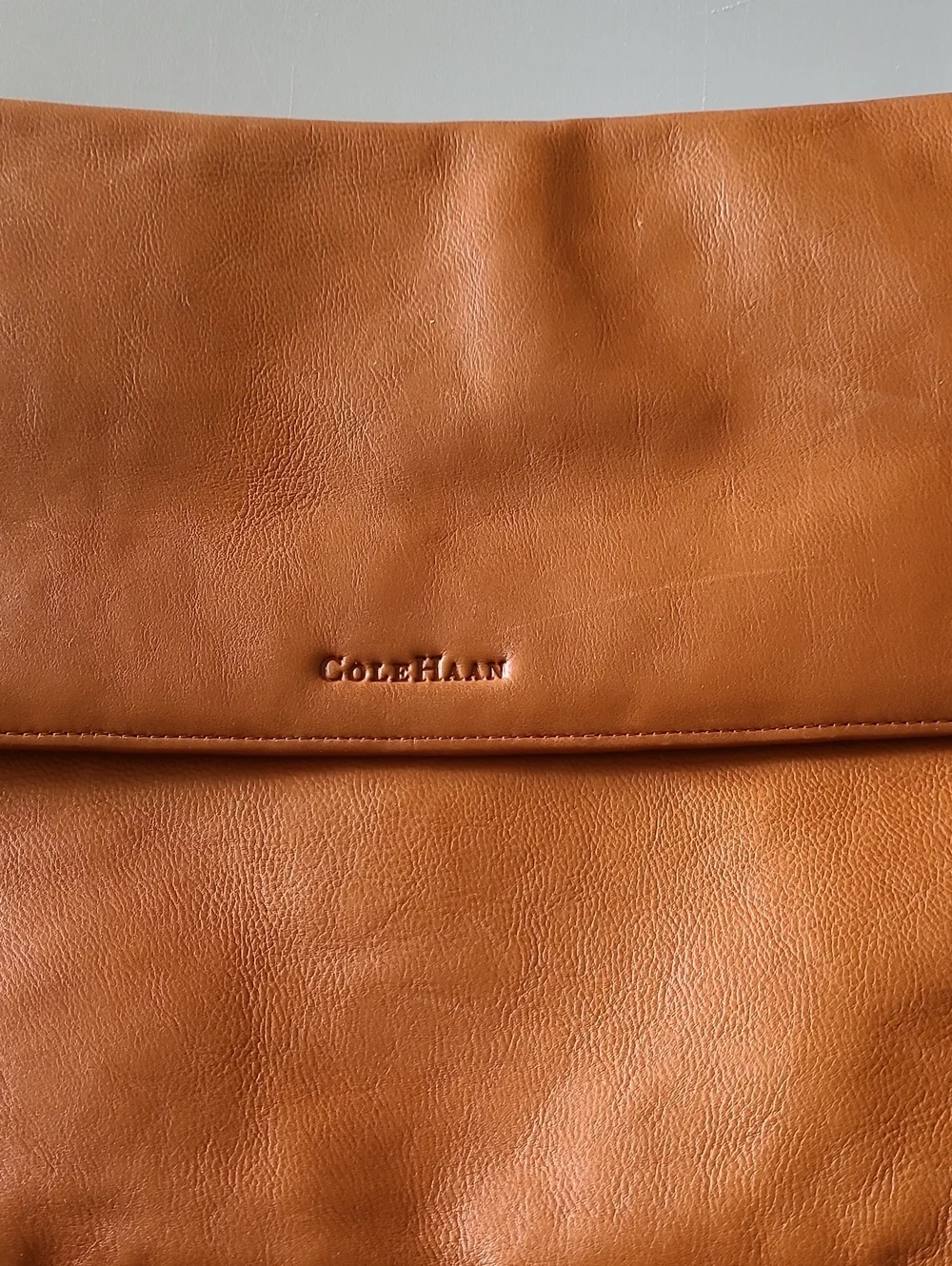 Cole Haan Cognac/Tan Leather Document Holder Bag